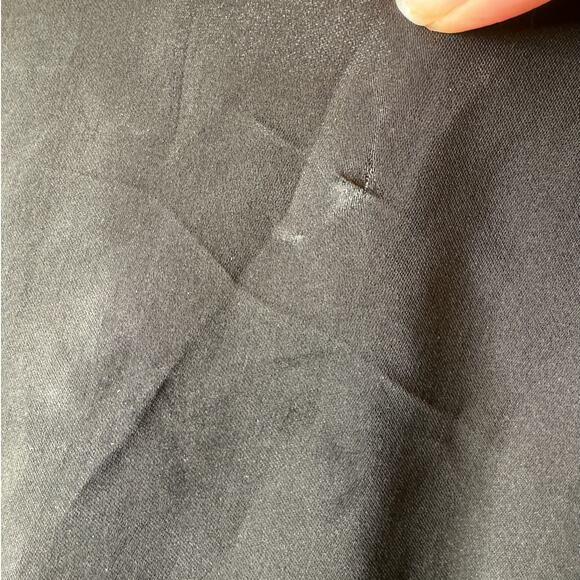 J. Jill Wearever Easy Care Plus 2X Black Sand-washed 3/4 Sleeve V-Neck Blouse - Picture 7 of 8